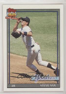 1991 Topps - [Base] #290.2 - Steve Sax (A* Before Copyright; Bold 40th Annversary Logo on Back)