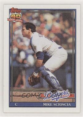 1991 Topps - [Base] #305.2 - Mike Scioscia (B* Before Copyright; Bold 40th Anniversary Logo)