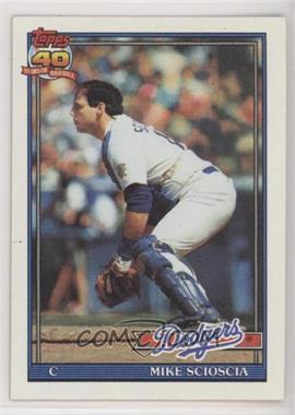 1991 Topps - [Base] #305.2 - Mike Scioscia (B* Before Copyright; Bold 40th Anniversary Logo)