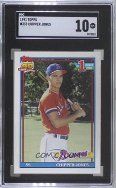 1991 Topps - [Base] #333 - Chipper Jones [SGC 10 GEM]