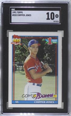 1991 Topps - [Base] #333 - Chipper Jones [SGC 10 GEM]