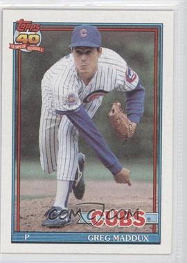 1991 Topps - [Base] #35.1 - Greg Maddux (A* Before Copyright; Barely Visible 40th Anniversary Logo)