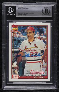 1991 Topps - [Base] #351 - Team Leaders - Joe Torre [BAS BGS Authentic]