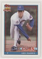 Greg Maddux (A* Before Copyright; Bold 40th Anniversary Logo on Back)