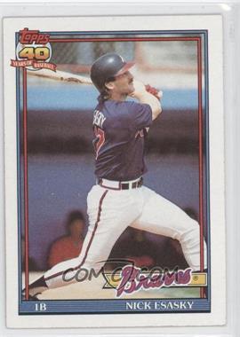 1991 Topps - [Base] #418.1 - Nick Esasky (B* Before Copyright; Barely Visible 40th Anniversary Logo)