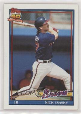 1991 Topps - [Base] #418.1 - Nick Esasky (B* Before Copyright; Barely Visible 40th Anniversary Logo)