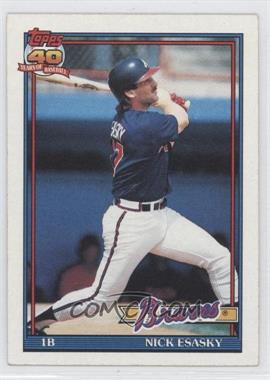 1991 Topps - [Base] #418.1 - Nick Esasky (B* Before Copyright; Barely Visible 40th Anniversary Logo)