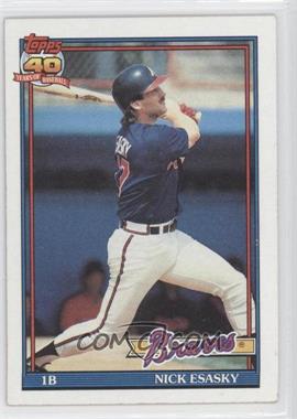 1991 Topps - [Base] #418.1 - Nick Esasky (B* Before Copyright; Barely Visible 40th Anniversary Logo)