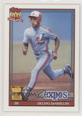 1991 Topps - [Base] #432.2 - Delino DeShields (A* Before Bold 40th Anniversary Logo on Back)