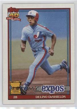 1991 Topps - [Base] #432.2 - Delino DeShields (A* Before Bold 40th Anniversary Logo on Back)