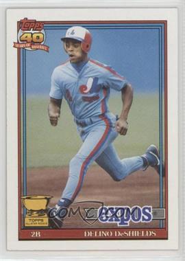 1991 Topps - [Base] #432.2 - Delino DeShields (A* Before Bold 40th Anniversary Logo on Back)