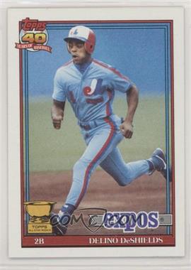 1991 Topps - [Base] #432.2 - Delino DeShields (A* Before Bold 40th Anniversary Logo on Back)