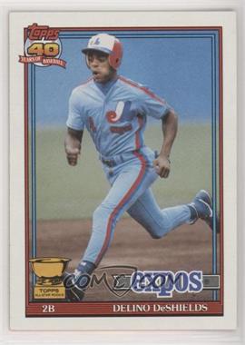 1991 Topps - [Base] #432.2 - Delino DeShields (A* Before Bold 40th Anniversary Logo on Back)