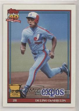 1991 Topps - [Base] #432.2 - Delino DeShields (A* Before Bold 40th Anniversary Logo on Back)