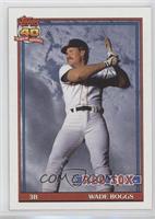 Wade Boggs (A* Before Copyright; Bold 40th Anniversary Logo on Back)