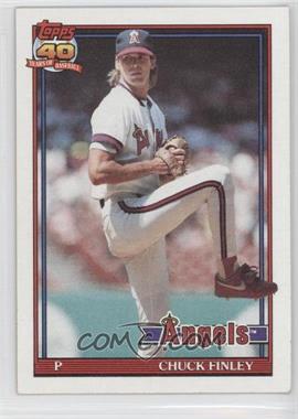 1991 Topps - [Base] #505.1 - Chuck Finley (A* Before Copyright; Barely Visible 40th Anniversary Logo)