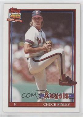 1991 Topps - [Base] #505.1 - Chuck Finley (A* Before Copyright; Barely Visible 40th Anniversary Logo)