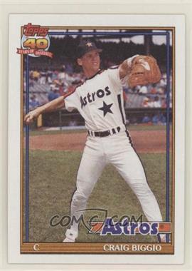 1991 Topps - [Base] #565.2 - Craig Biggio (A* Before Copyright; Bold 40th Anniversary Logo)