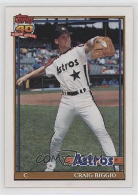 1991 Topps - [Base] #565.2 - Craig Biggio (A* Before Copyright; Bold 40th Anniversary Logo)