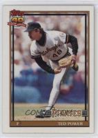 Ted Power (A* Before Copyright; Barely Visible Topps 40th Anniversary Logo) [EX…