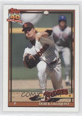 1991 Topps - [Base] #683.3 - Derek Lilliquist (Registration Symbol Next to Padres on Bottom of Box; Barely Visible 40th Anniversary Logo)