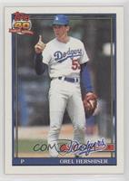 Orel Hershiser (A* Before Copyright; Barely Visible 40th Anniversary Logo)