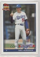 Orel Hershiser (A* Before Copyright; Barely Visible 40th Anniversary Logo)