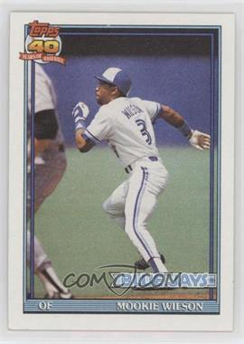 1991 Topps - [Base] #727.2 - Mookie Wilson (B* Before Copyright; Bold 40th Anniversary Logo on Back)