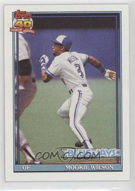 1991 Topps - [Base] #727.2 - Mookie Wilson (B* Before Copyright; Bold 40th Anniversary Logo on Back) [EX to NM]