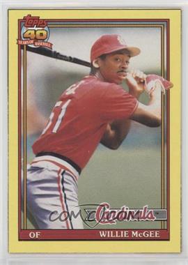 1991 Topps - Wax Box Bottoms #I - Willie McGee