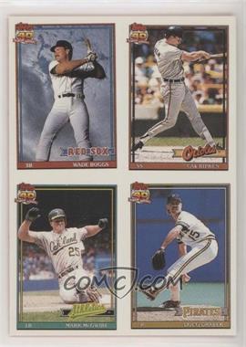 1991 Topps Cracker Jack Series 1 - [Base] - Uncut Panel #BRMD - Wade Boggs, Cal Ripken Jr., Mark McGwire, Doug Drabek