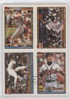 Robin Yount, Will Clark, Nolan Ryan, Dave Justice [EX to NM]
