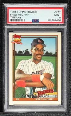 1991 Topps Traded - [Base] - Box Set Collector's Edition (Tiffany) #77T - Fred McGriff [PSA 9 MINT]