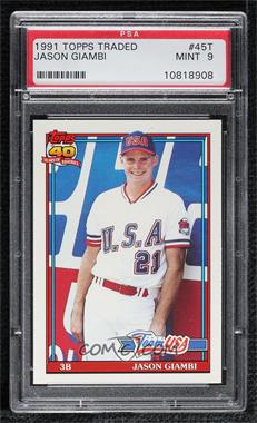 1991 Topps Traded - [Base] #45T - Jason Giambi [PSA 9 MINT]