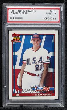 1991 Topps Traded - [Base] #45T - Jason Giambi [PSA 9 MINT]