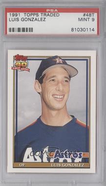 1991 Topps Traded - [Base] #48T - Luis Gonzalez [PSA 9 MINT]