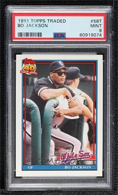 1991 Topps Traded - [Base] #58T - Bo Jackson [PSA 9 MINT]