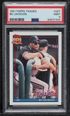 1991 Topps Traded - [Base] #58T - Bo Jackson [PSA 9 MINT]