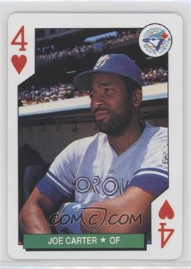 1991 U.S. Playing Cards Major League All-Stars - [Base] - Silver Edge #4H - Joe Carter