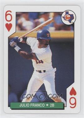 1991 U.S. Playing Cards Major League All-Stars - [Base] - Silver Edge #6H - Julio Franco