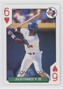 1991 U.S. Playing Cards Major League All-Stars - [Base] - Silver Edge #6H - Julio Franco