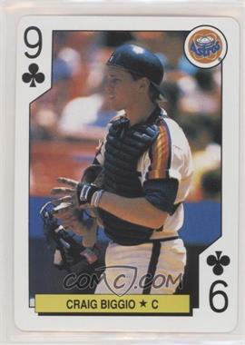 1991 U.S. Playing Cards Major League All-Stars - [Base] - Silver Edge #9C - Craig Biggio