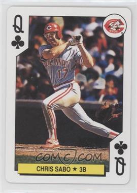 1991 U.S. Playing Cards Major League All-Stars - [Base] - Silver Edge #QC - Chris Sabo