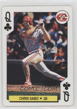 1991 U.S. Playing Cards Major League All-Stars - [Base] - Silver Edge #QC - Chris Sabo