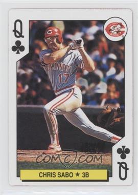 1991 U.S. Playing Cards Major League All-Stars - [Base] - Silver Edge #QC - Chris Sabo