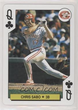 1991 U.S. Playing Cards Major League All-Stars - [Base] - Silver Edge #QC - Chris Sabo
