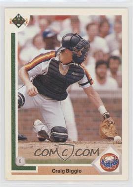 1991 Upper Deck - [Base] #158 - Craig Biggio [EX to NM]