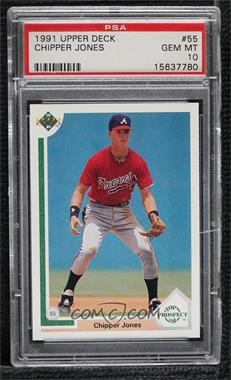 1991 Upper Deck - [Base] #55 - Top Prospect - Chipper Jones [PSA 10 GEM MT]