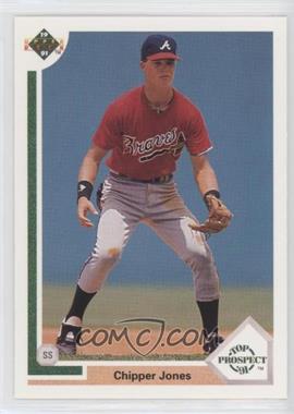 1991 Upper Deck - [Base] #55 - Top Prospect - Chipper Jones