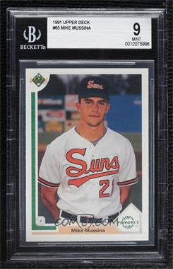 1991 Upper Deck - [Base] #65 - Top Prospect - Mike Mussina [BGS 9 MINT]